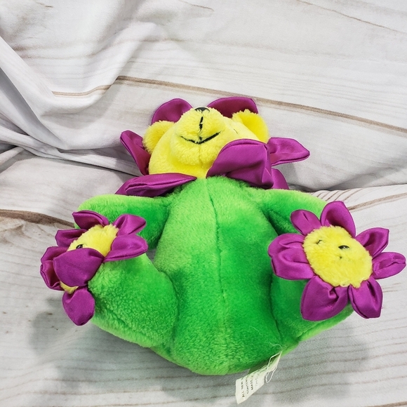 Nanco Psychedelic Sunflower Teddy Bear Plush Stuffed Toy Vintage 9 Inch 2000 - Picture 4 of 9